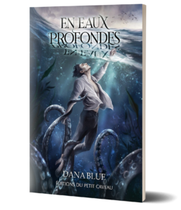Couverture du roman "En eaux profondes" présentant un homme sous l'eau capturé par des tentacules.